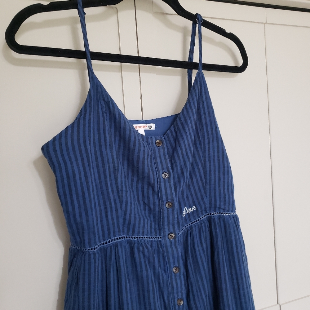 Blue Striped Maxi Dress - Picture 3 of 10